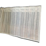 Kitchen Curtains for Small Window,Cafe Curtains 59 Inch Length,Striped Kitchen Pinch Pleat Curtain for Half Windows Semi Sheer Light