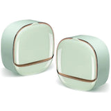 2 pack Adhesive Soap Holder for Shower Wall with Drainage Box, Waterproof Shower Bar Soap Holder Tray, Bathroom Stick on Soap Dish Wall Mounted,Kitchen Bath Hand Skin Soap Caddy Organizer,Light Green