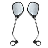 Bike Handlebar Rearview Mirror 2 Pack - Rotatable and Adjustable Wide Angle HD Safe Glass Rear View Shockproof Side Flat Mirror Universal For Bike Bicycle E-bike