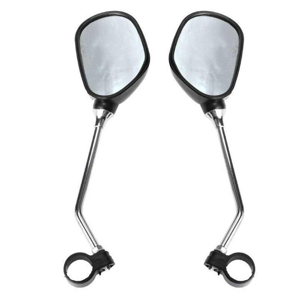 Bike Handlebar Rearview Mirror 2 Pack - Rotatable and Adjustable Wide Angle HD Safe Glass Rear View Shockproof Side Flat Mirror Universal For Bike Bicycle E-bike