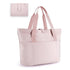 Tote Bag for Women, Foldable Tote Bag With Zipper Travel Large Shoulder Bag Handbag for Work (lotus root color)