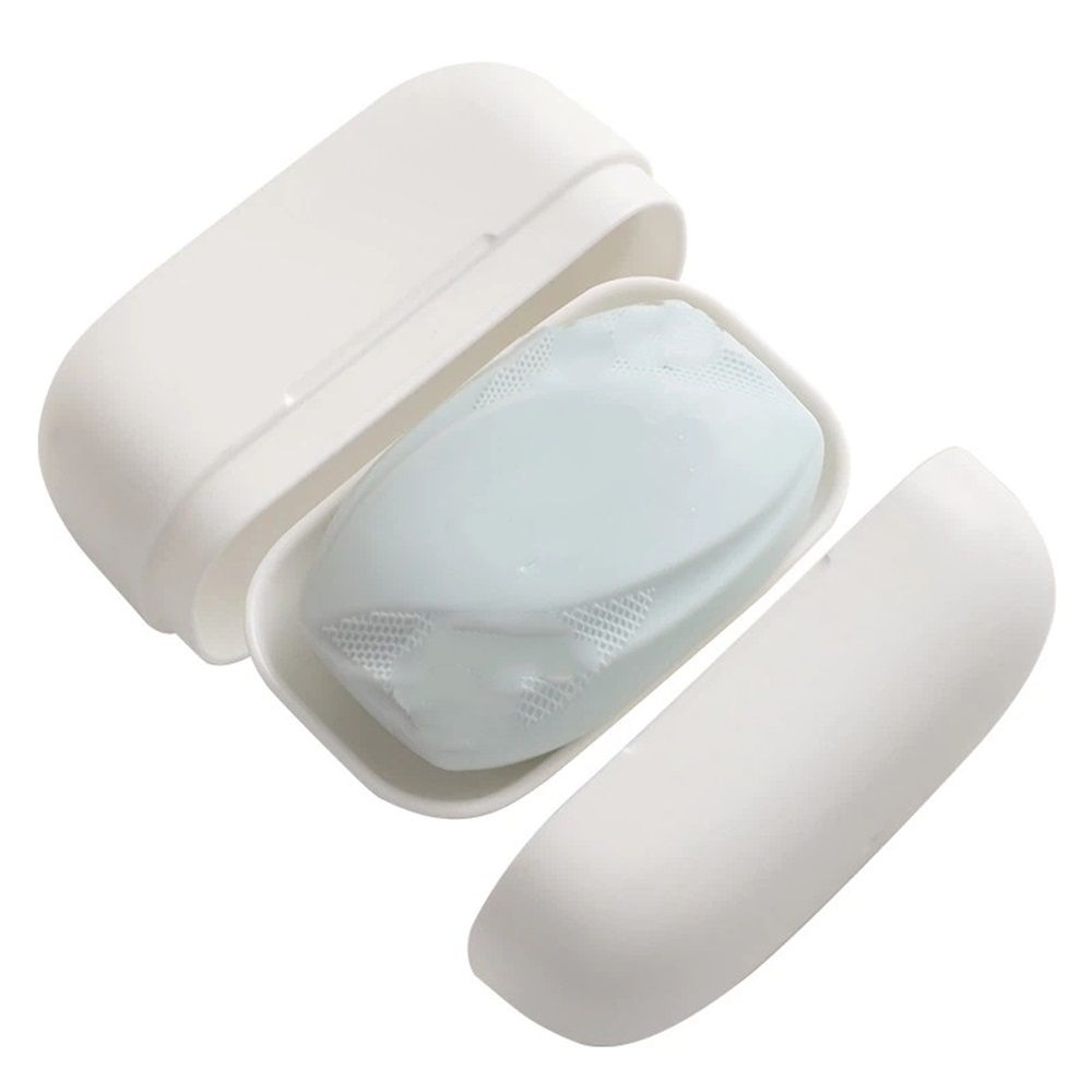 2 pack Compact Travel Soap Case, Leakproof Soap Container with Lid, Portable Bar Soap Holder for Traveling, Soap Box for Bathroom, Shower, Gym, School, Camping, Outdoor (White,Does not include soap)