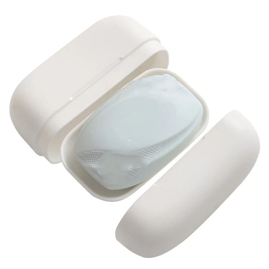 2 pack Compact Travel Soap Case, Leakproof Soap Container with Lid, Portable Bar Soap Holder for Traveling, Soap Box for Bathroom, Shower, Gym, School, Camping, Outdoor (White,Does not include soap)