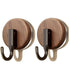 4 pack Wreath Hanger for Front Door, Upgraded Suction Cup Hook for Window Glass/Shower Mirror/Over Door (Walnut)