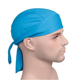 2 pack Sweat Cap Hat Cap Pirate Hat Head Wrap for Men and Women, Cooling Head Wraps - Motorcycle Pirate hat (blue)
