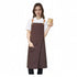 Apron Split Leg,Cross Back Chef Apron with Pockets,Painting Apron with Adjustable Straps for Cooking,Baking,BBQ,Ceramic,Gardening(dark brown)