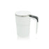 Automatic Magnetic Stirring Coffee Mug with Temperature Display, Rechargeable Self Mixing Cup for Milk Tea, Magnetic Mixing Cup with Lid, Stainless Steel Material Suitable for Coffee, Milk (White)