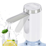Water Dispenser for 5 Gallon Bottle, Rechargeable Water Pump - Foldable Water Spout for 5 Gallon Bottle, Long-Lasting,Smart LED Display, Portable Water Dispenser for Home & Outdoor (White)