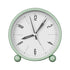 Nightlight Alarm Clock 4.5" Round Silent Alarm Clock Bedside Desk Non-Ticking Travel Clock Battery Operated Green(Battery Include)