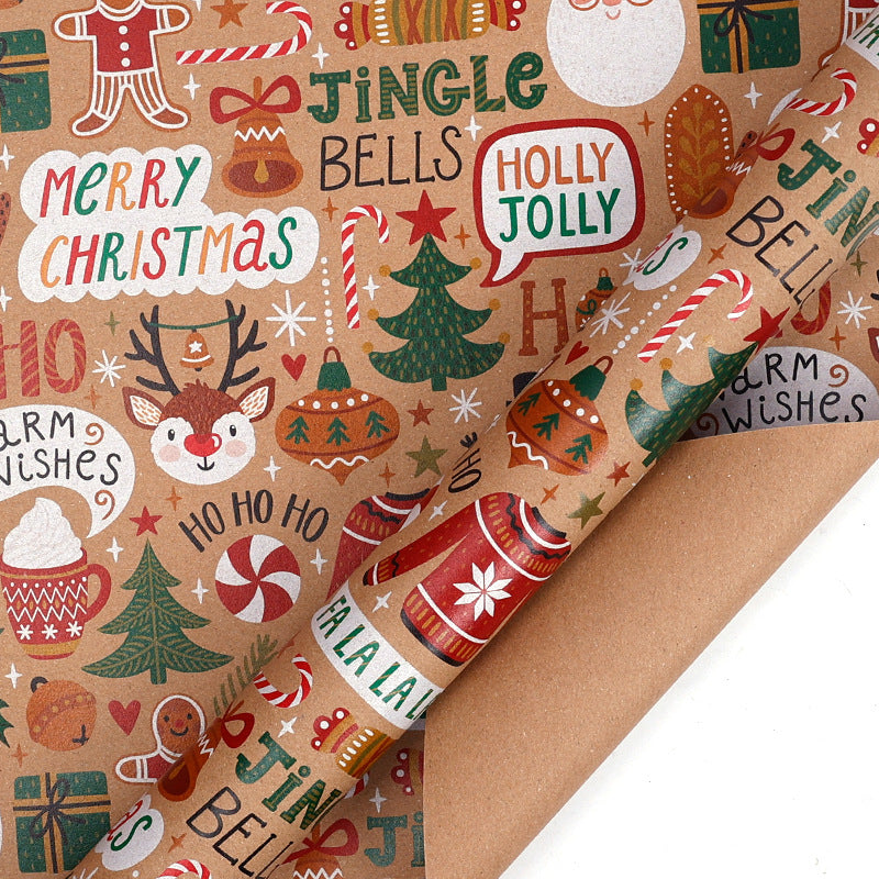 Christmas Gift Wrapping Paper - 6-Pack "Fireplace Sweet Dreams" Series (50x70cm)