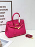 2025- Euro-american Elegant Crocodile Leather Handbag Bag - Birkin 30,deep Pink,palladium Hardware