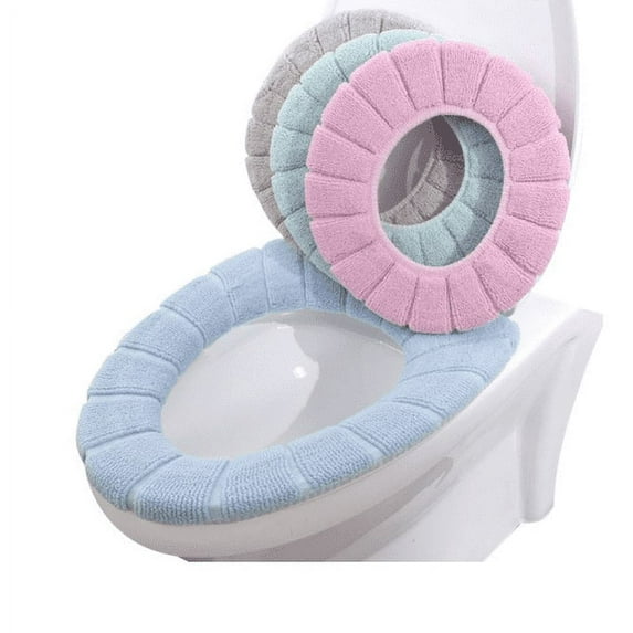 4-Piece Toilet Seat Cover Set - Soft, Warm & Non-Slip Bathroom Accessories