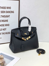 2025- Euro-american Elegant Crocodile Leather  Handbag Bag - Birkin 25,black ,palladium Hardware