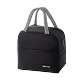 1 PC Lunch bag, thickened aluminum foil student hand-held bento bag, insulated bag, lunch box bag (black)