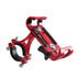 1pc bicycle aluminum alloy fixed frame, mobile phone stand, rotating mobile phone stand for cycling (red)