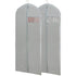 2 pieces of grey breathable three-dimensional clothing dust cover hanging bag, dust-proof and moisture-proof bag hanging suit overcoat, 60*165cm