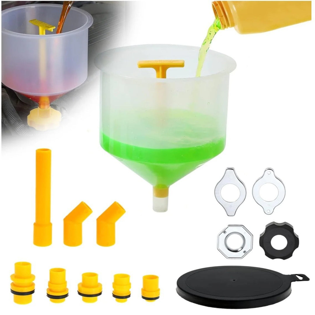 15PCS Coolant Funnel Kit - Universal Radiator Filling Funnels with Adapters