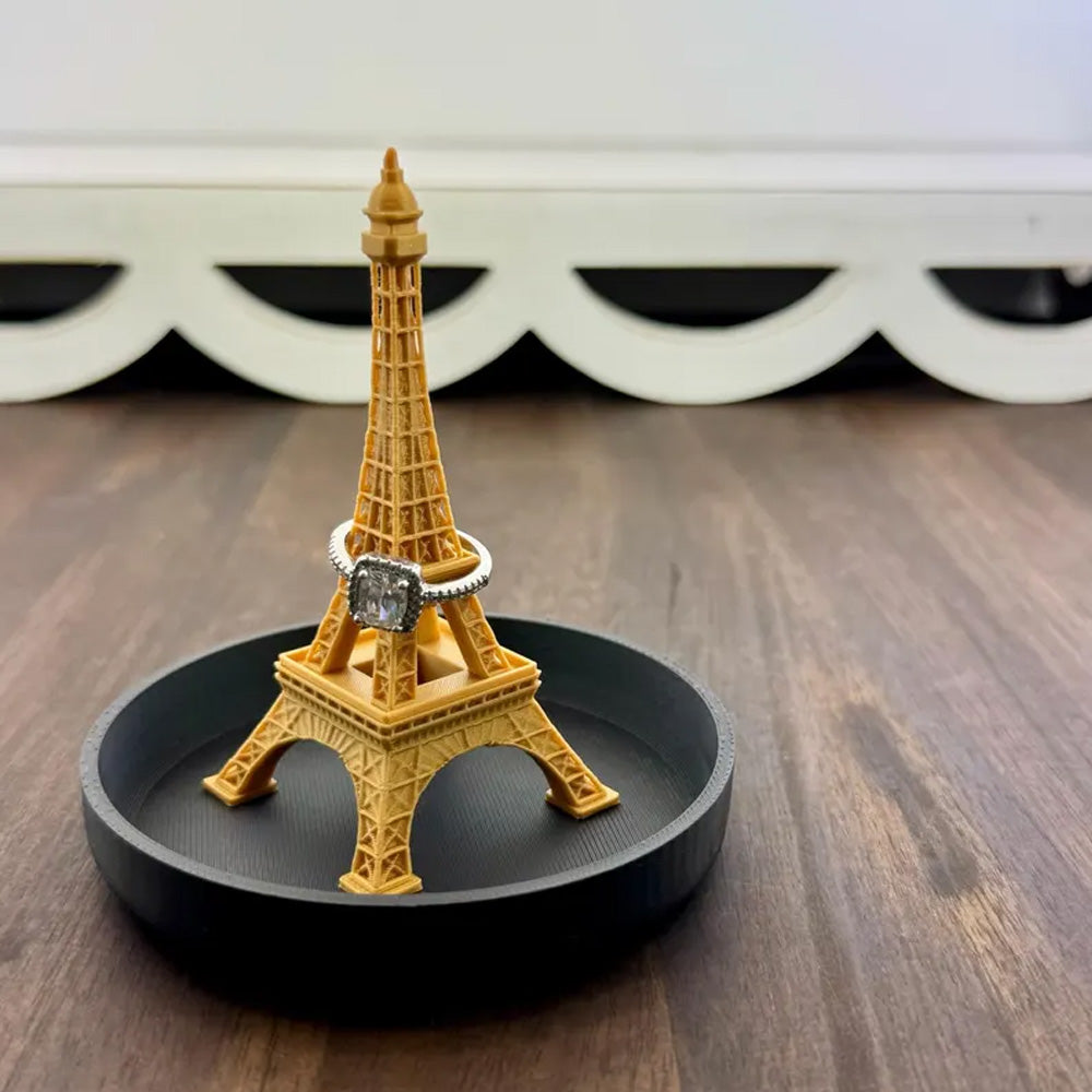 Eiffel Tower Ring Stand – An elegant jewelry stand, a romantic gift, a chic decoration, perfect for engagements, weddings, or dressing table displays.