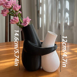 3D printedHugging Vases, decorative vase, suitable for office and home desktop flower pots, a gift for illustration enthusiasts, Valentine's Day, Mother's Day, Easter gift.