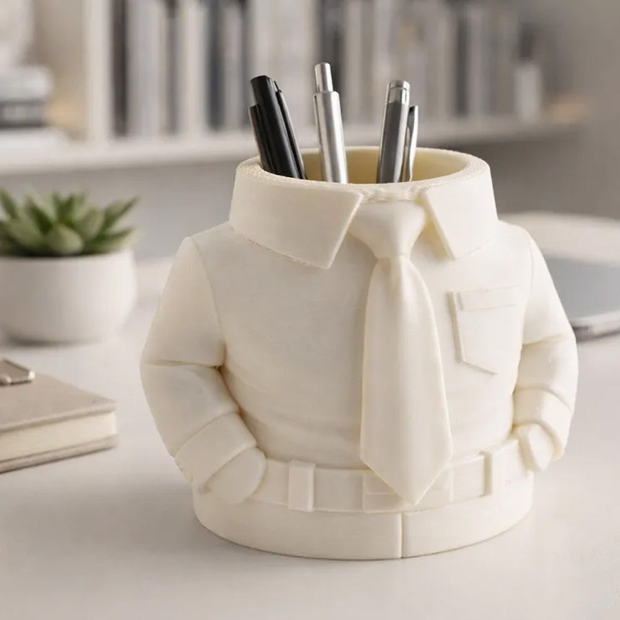 Hirt & Tie Pen Holder – Stylish 3D Printed Desk Organizer