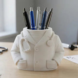 Doctor Pen Holder Desk Organizer - Lab Coat & Stethoscope Desktop Doctor Pen Holder