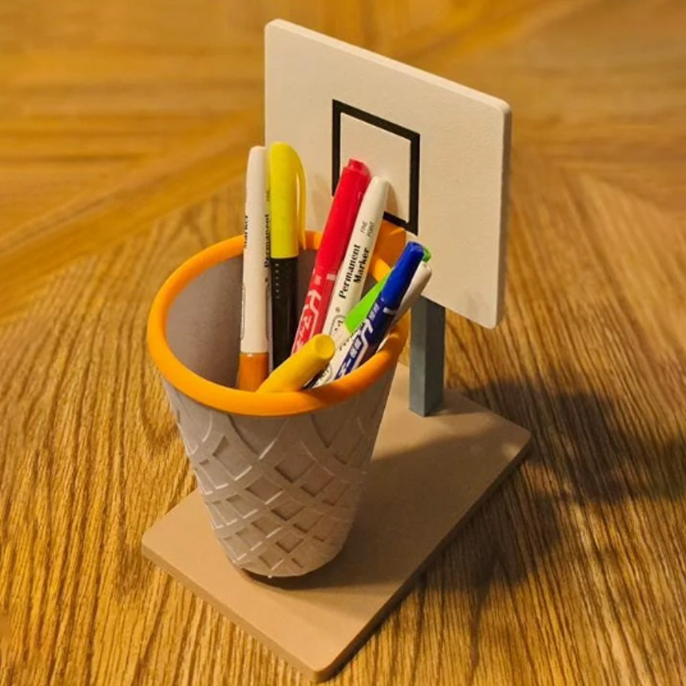 Large Basketball Net Pencil Holder with Backboard