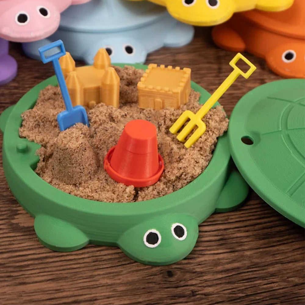 Mini Turtle Sandbox Desk Toy with  Small Tools, Mini Zen Garden Fidget Stress Relief Toys for Adults and Kids, Desktop Decor Accessories for Home and Office