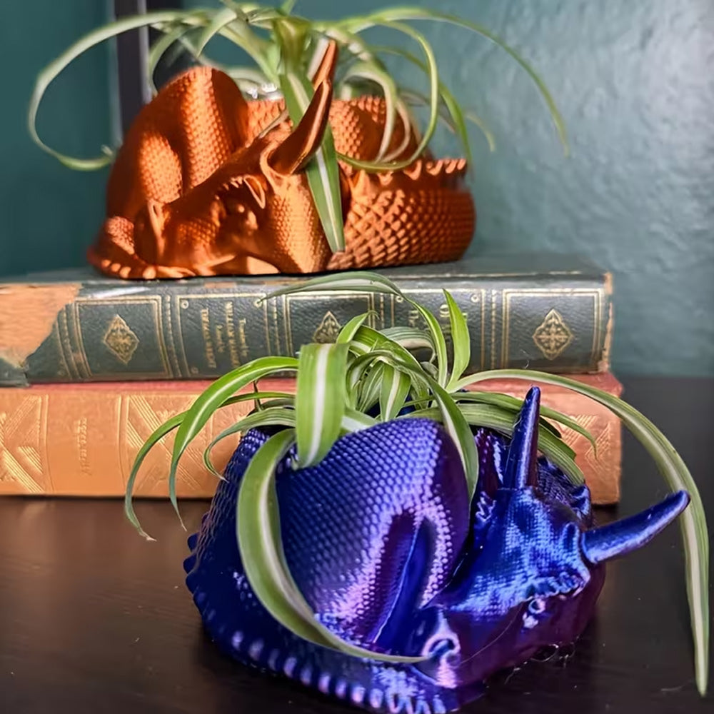 Dragon Planter, 3D Printed, Fantasy Decor, Dragon Pot, Dragon Bowl, Dragon Dish