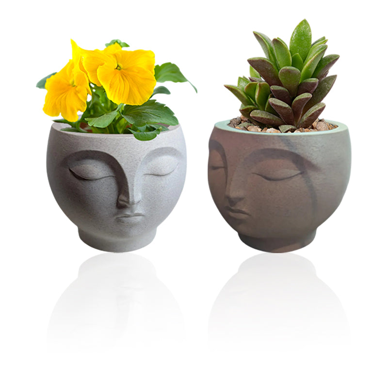 
A 3D-printed, serene flowerpot, an eye-catching decorative piece for modern interior spaces. Suitable for planting small plants or succulents.