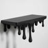 
3D Printed Melting Wall Shelf – Drip-Style Modern Storage Rack, Black
