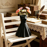 3D printed dress vase, black