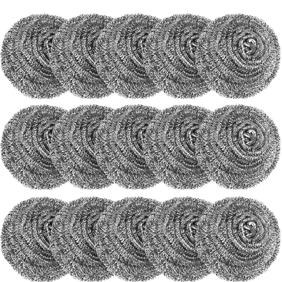 20 Pack Stainless Steel Scourers Metal Wire Cleaning Balls Heavy Duty Rust Resistant Non Scratch Pot Pan Cleaner Kitchen Washing Gadget