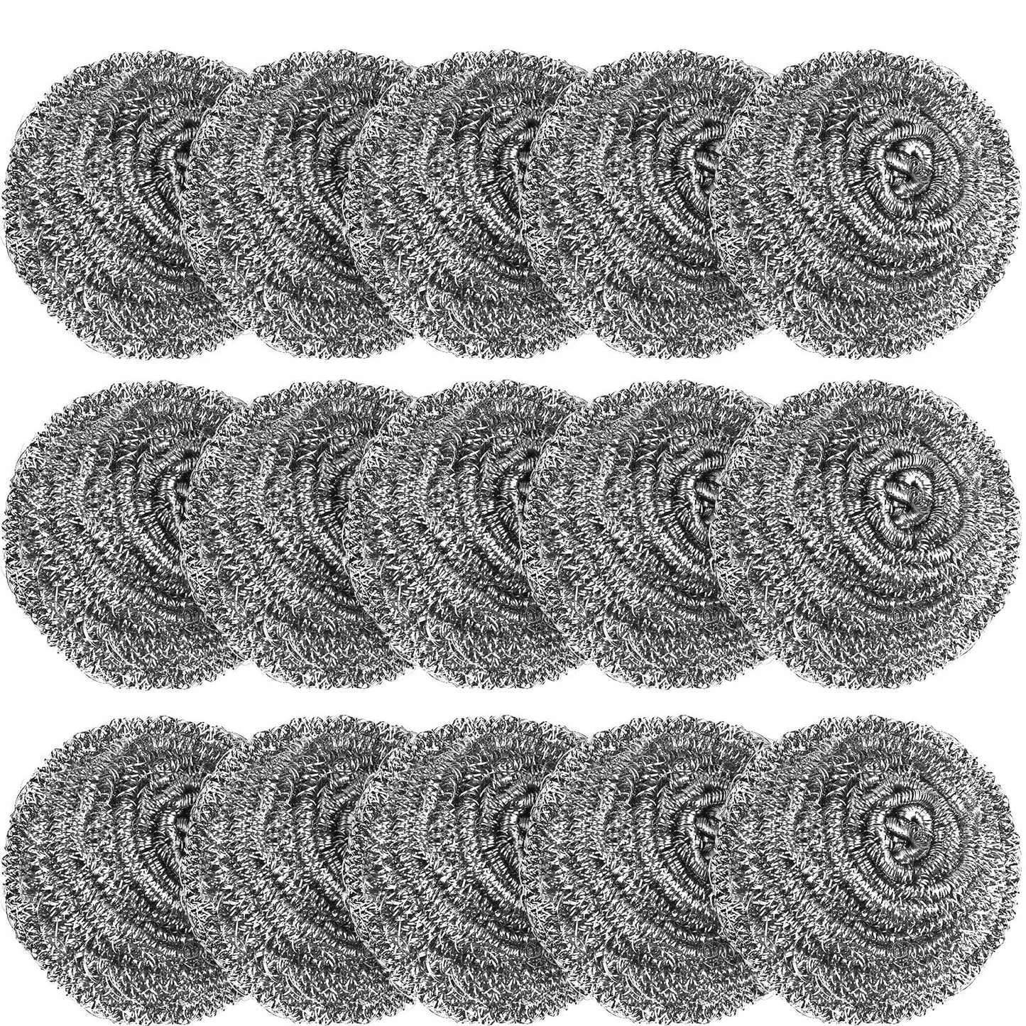 40 Pack Stainless Steel Scourers Metal Wire Cleaning Balls Heavy Duty Rust Resistant Non Scratch Pot Pan Cleaner Kitchen Washing Gadget