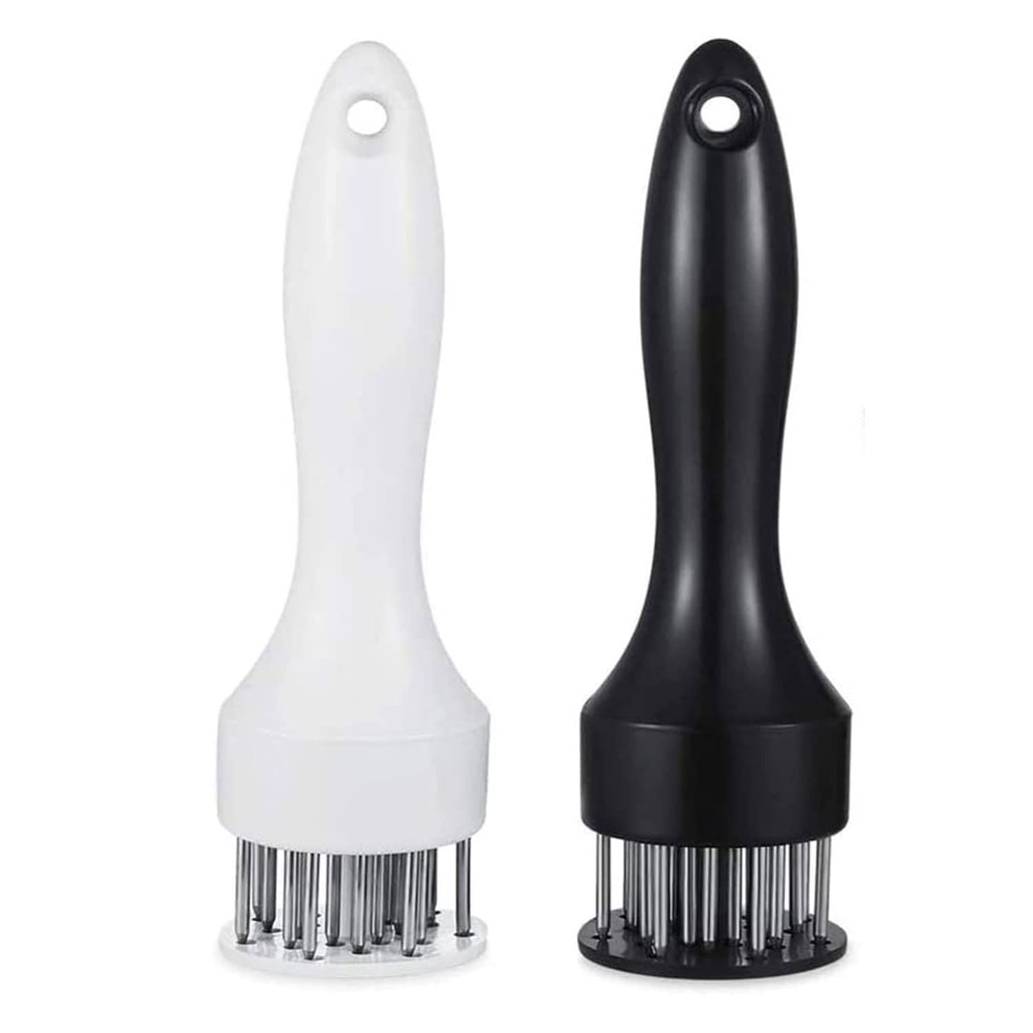 Black – 16 Needles Food-Grade Stainless Steel Meat Tenderizer, Household Manual Steak Tenderising Tool, Meat Piercing Breaker for BBQ Beef, Pork & Chicken