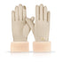 Gloves for Women Girl, Winter Touch Screen, Comfortable and Warm Double-Sided Velvet Lining Thickened Warm Glove,Khaki
