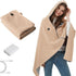 USB Power Supply Electric Heated Blanket Shawl Portable Wearable Heated Throw 3 Heat Levels Machine Washable Cozy 62x32 Inches,Apricot