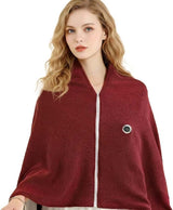 USB Power Supply Electric Heated Blanket Shawl Portable Wearable Heated Throw 3 Heat Levels Machine Washable Cozy 62x32 Inches,Red