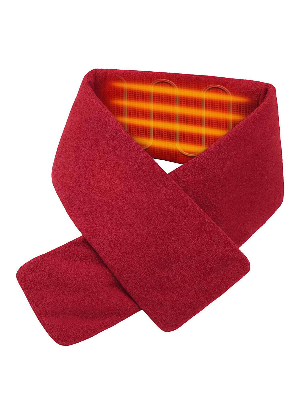 Heated Scarf for Women & Men, Rechargeable Neck Heating Wrap with 3 Heat Settings, Portable Electric Neck Warmer, Fast Heating for Office, Outdoor Winter Warm Gift,Red