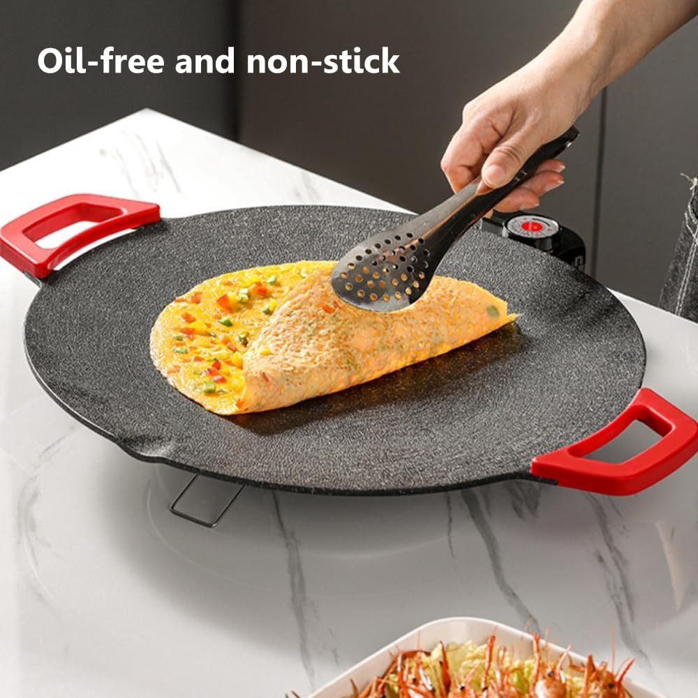 Smokeless Indoor Electric Grill & Nonstick Griddle – Compact, Fast-Heating Tabletop Grill for Steaks, Burgers, Pancakes, BBQ, and Everyday Indoor Cooking