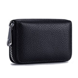 Men Women PU Leather RFID Blocking Card Wallet, Ultra Slim Portable Anti Demagnetisation Credit Card Holder, Mini Lightweight Card Case for Bank Cards ID Daily Carry