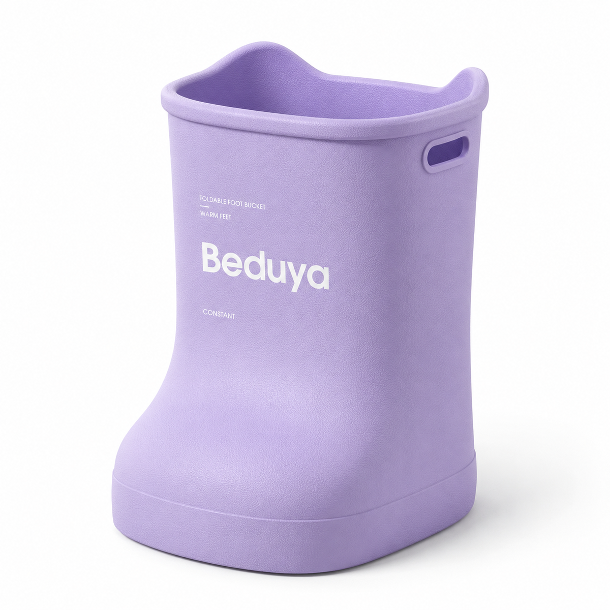 EVA Foot Soaking Bucket with Massage Bottom, Deep Calf Foot Bath Tub for Home Spa, Insulated Warm Foot Soak Basin with Handles, Lightweight Portable Foot Spa Bucket for Adults (Lavender Purple)