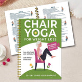 Chair Yoga for Seniors Over 60 – 30-Day Weight Loss & Toning Guide, 15-Min Daily Routine, Illustrated Poses & Progress Tracker, 4-Pack Spiral-Bound Home Fitness Book Set for Gentle Fat Burning & Muscle Strength