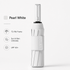 White automatic travel umbrella with 60 ribs, large double-layered wind and rainproof umbrella, portable folding sun umbrella, outdoor rain and sun protection.