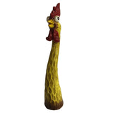 Outdoor Garden Decor Chicken Resin Animal Statues, Fun Lawn Ornaments for Farmhouse or Microlandscape Design, Weatherproof & Durable