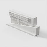 La Tourette Convent Concrete Architectural Model Modernist Masterpiece Replica for Desk Decor & Collectors（White）