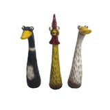Outdoor Garden Decor Chicken, Duck & Goose Resin Animal Statues, Fun Lawn Ornaments for Farmhouse or Microlandscape Design, Weatherproof & Durable