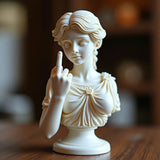 Rebellious Venus Statue Modern Resin Sculpture of Aphrodite Giving the Middle Finger Edgy Home Decor, Bold Art Piece for Living Room, Office, or Bar Unique Gift for Art Lovers(Model A)