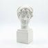 Elegant Girl with a Headscarf Resin Bust Sculpture Flower Vase - Classic European Style Figurine for Home Decor, Art Studio, or Office Desk - Perfect for Sketching, Photography, and Shelf Display (White)