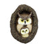 Owl with Tree Hole Statue – Weather-Resistant Resin Garden Decor with Natural Bark Texture – Outdoor Wall Hanging Ornament for Yard, Patio, and Forest Theme Decoration