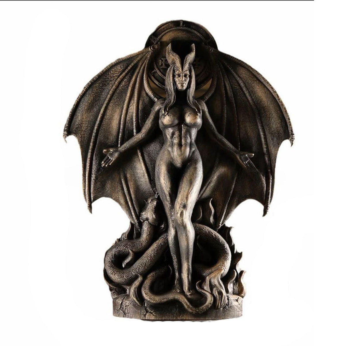 Lilith Inanna Goddess Statue - Gothic Resin Figurine, Halloween Home Decor